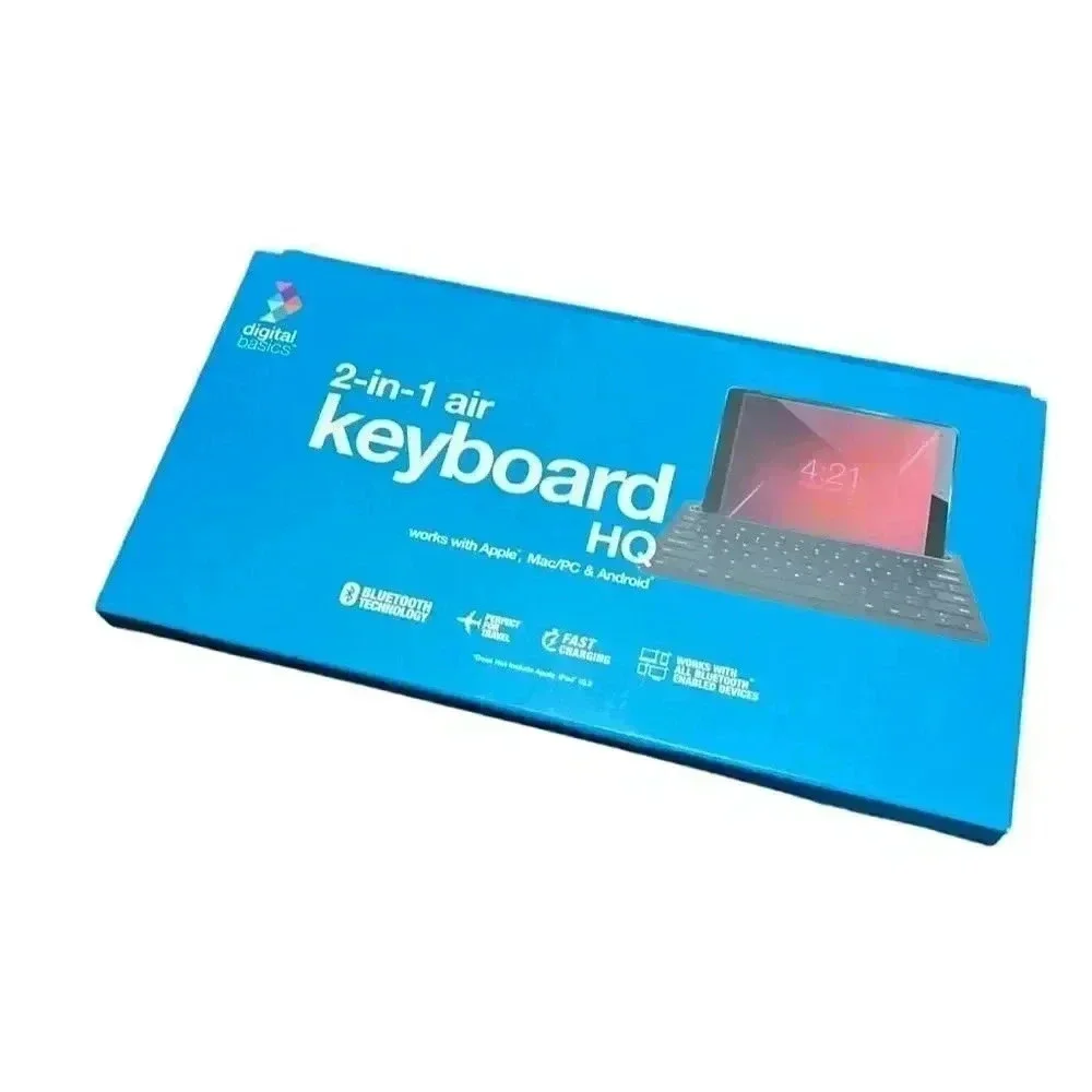 Digital Basics 2-in-1 Air Keyboard Bluetooth QWERTY Dual Dock for Apple/Android